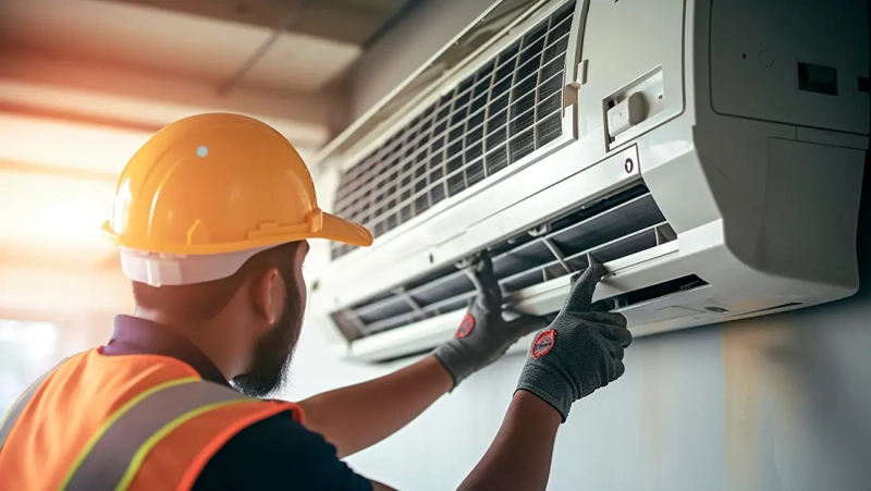 easy air technician working on hvac