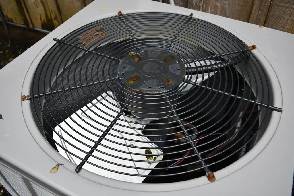 Old A C unit that needs to be replaced